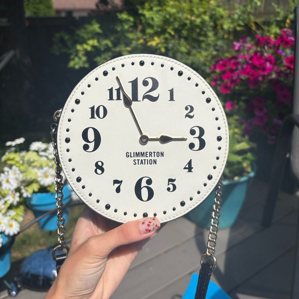 Kate Spade White Clock, Glimmerton Station, Crossbody Bag